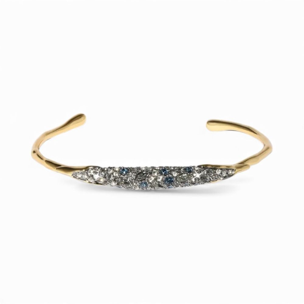 Alexis Bittar Solanales Crystal Thin Cuff Bracelet